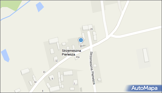 Strzemeszna Pierwsza, Strzemeszna Pierwsza, 30, mapa Strzemeszna Pierwsza
