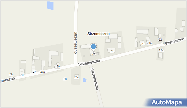 Strzemeszno, Strzemeszno, 25, mapa Strzemeszno