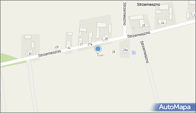 Strzemeszno, Strzemeszno, 28a, mapa Strzemeszno