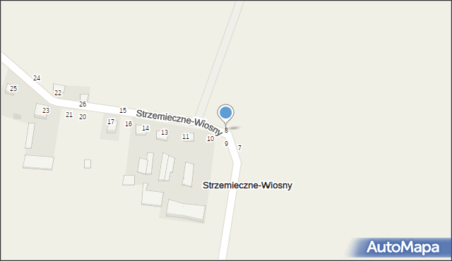 Strzemieczne-Wiosny, Strzemieczne-Wiosny, 8, mapa Strzemieczne-Wiosny