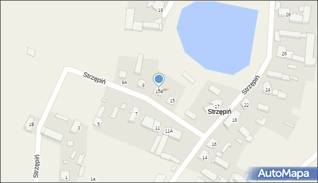 Strzępiń, Strzępiń, 15a, mapa Strzępiń
