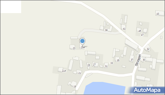 Strzępiń, Strzępiń, 23A, mapa Strzępiń