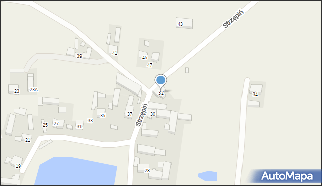 Strzępiń, Strzępiń, 32, mapa Strzępiń