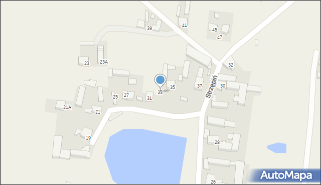 Strzępiń, Strzępiń, 33, mapa Strzępiń