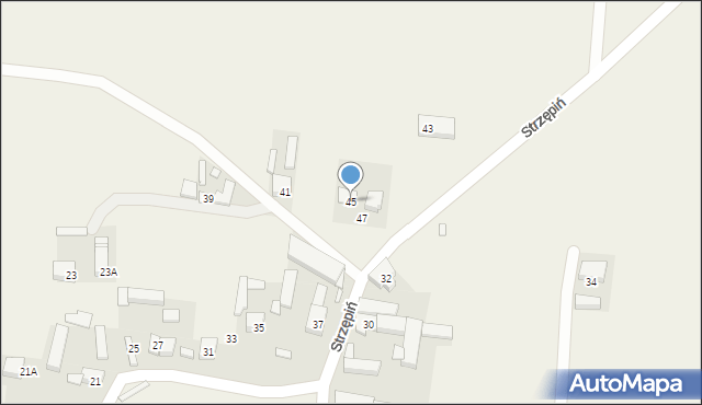 Strzępiń, Strzępiń, 45, mapa Strzępiń