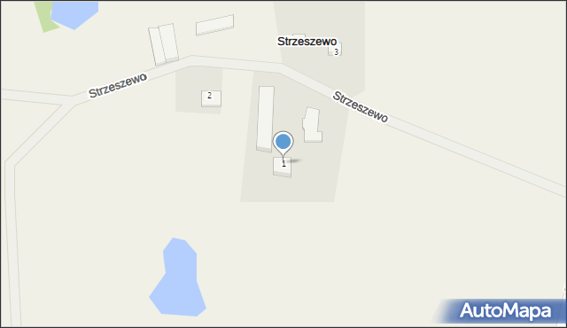 Strzeszewo, Strzeszewo, 1, mapa Strzeszewo