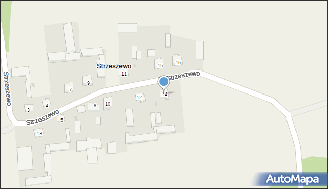 Strzeszewo, Strzeszewo, 14, mapa Strzeszewo