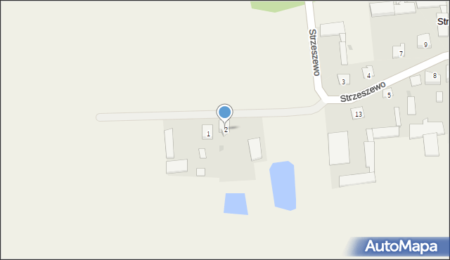 Strzeszewo, Strzeszewo, 2, mapa Strzeszewo