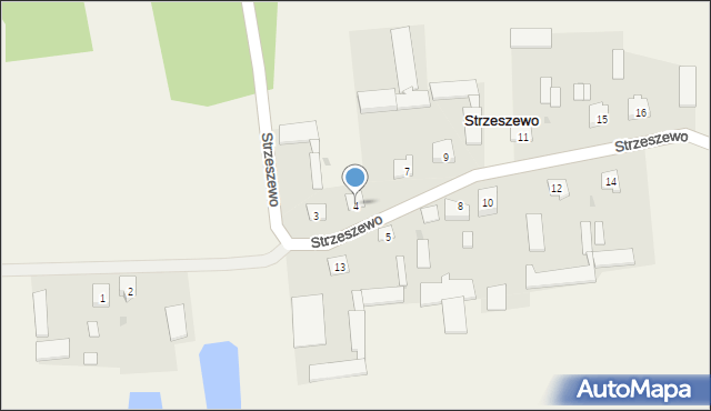 Strzeszewo, Strzeszewo, 4, mapa Strzeszewo