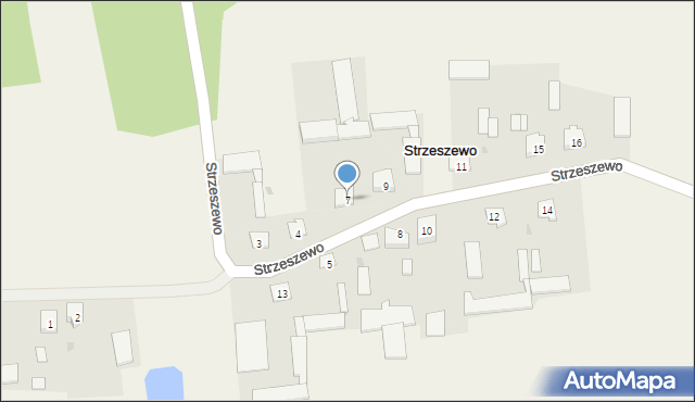Strzeszewo, Strzeszewo, 7, mapa Strzeszewo