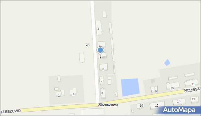 Strzeszewo, Strzeszewo, 5, mapa Strzeszewo