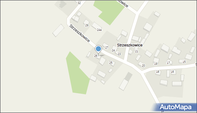 Strzeszkowice, Strzeszkowice, 28, mapa Strzeszkowice