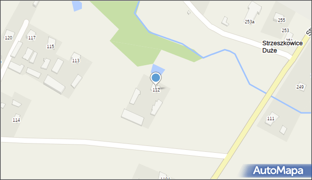Strzeszkowice Duże, Strzeszkowice Duże, 112, mapa Strzeszkowice Duże