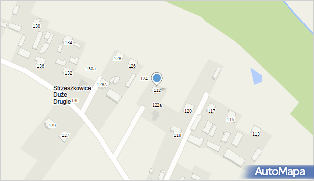 Strzeszkowice Duże, Strzeszkowice Duże, 122, mapa Strzeszkowice Duże