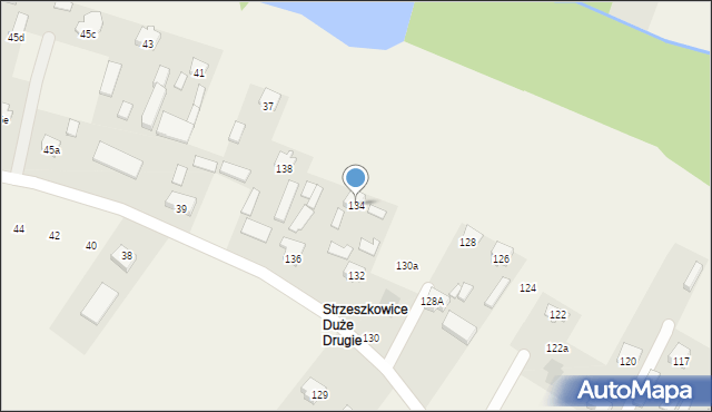 Strzeszkowice Duże, Strzeszkowice Duże, 134, mapa Strzeszkowice Duże