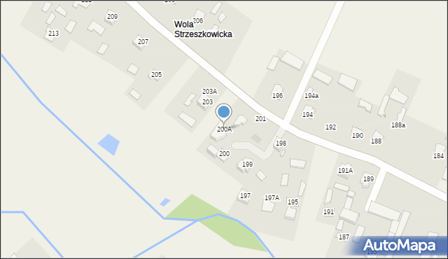 Strzeszkowice Duże, Strzeszkowice Duże, 200A, mapa Strzeszkowice Duże