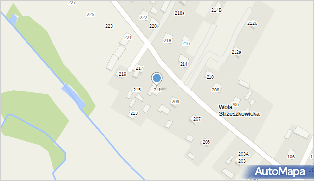 Strzeszkowice Duże, Strzeszkowice Duże, 211, mapa Strzeszkowice Duże
