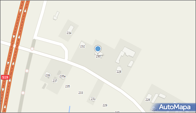 Strzeszkowice Duże, Strzeszkowice Duże, 230, mapa Strzeszkowice Duże