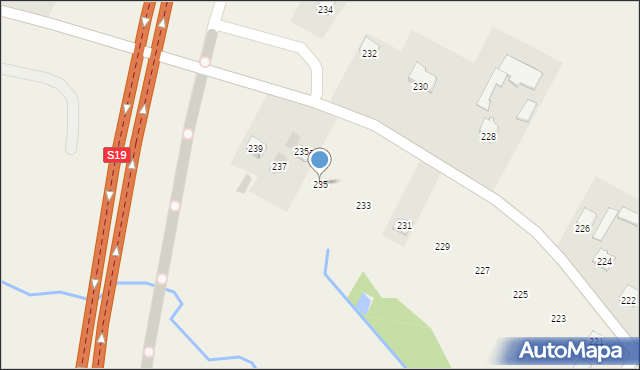 Strzeszkowice Duże, Strzeszkowice Duże, 235, mapa Strzeszkowice Duże