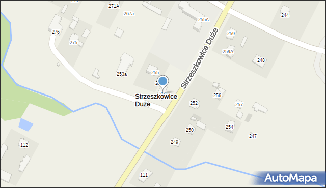 Strzeszkowice Duże, Strzeszkowice Duże, 251, mapa Strzeszkowice Duże