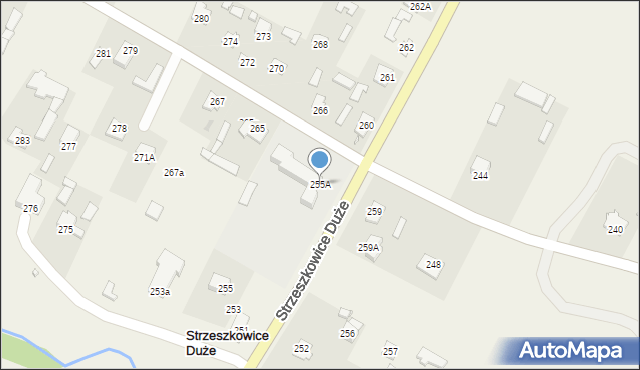 Strzeszkowice Duże, Strzeszkowice Duże, 255A, mapa Strzeszkowice Duże