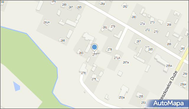 Strzeszkowice Duże, Strzeszkowice Duże, 277, mapa Strzeszkowice Duże
