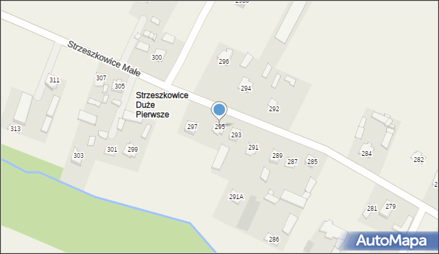 Strzeszkowice Duże, Strzeszkowice Duże, 295, mapa Strzeszkowice Duże