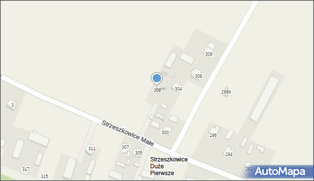 Strzeszkowice Duże, Strzeszkowice Duże, 306, mapa Strzeszkowice Duże