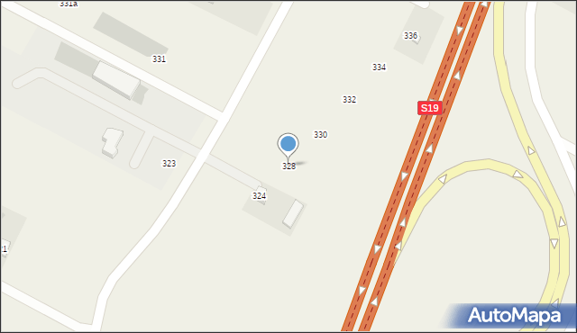 Strzeszkowice Duże, Strzeszkowice Duże, 328, mapa Strzeszkowice Duże