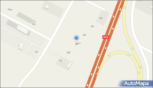 Strzeszkowice Duże, Strzeszkowice Duże, 330, mapa Strzeszkowice Duże