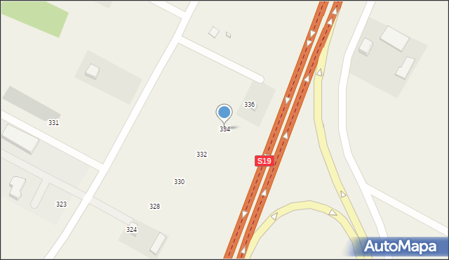 Strzeszkowice Duże, Strzeszkowice Duże, 334, mapa Strzeszkowice Duże