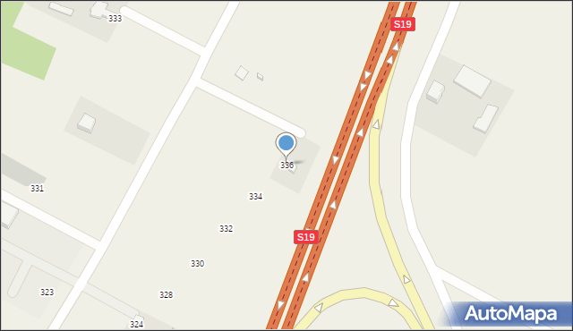Strzeszkowice Duże, Strzeszkowice Duże, 336, mapa Strzeszkowice Duże