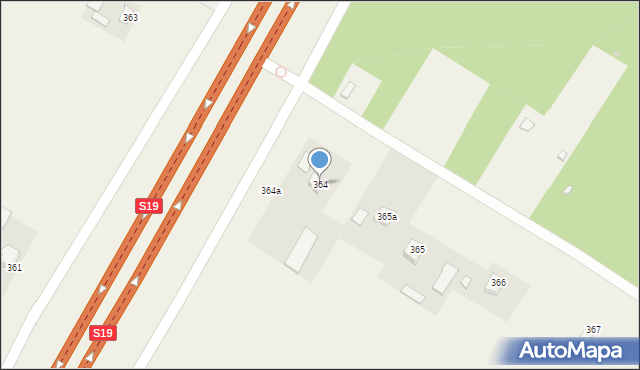 Strzeszkowice Duże, Strzeszkowice Duże, 364, mapa Strzeszkowice Duże