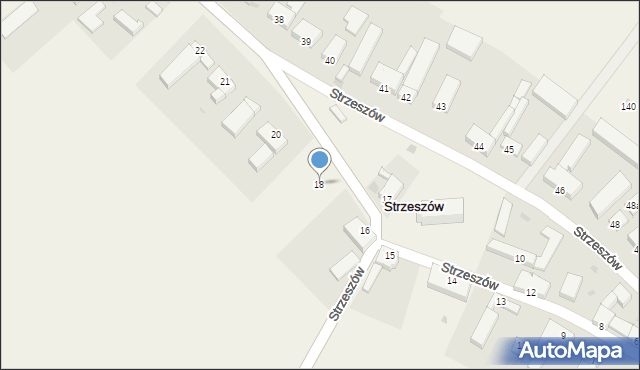 Strzeszów, Strzeszów, 18, mapa Strzeszów