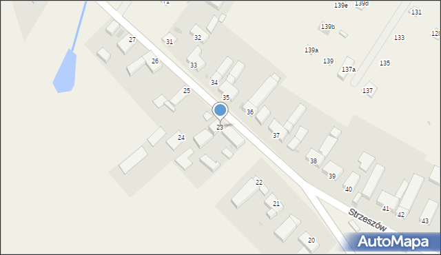 Strzeszów, Strzeszów, 23, mapa Strzeszów