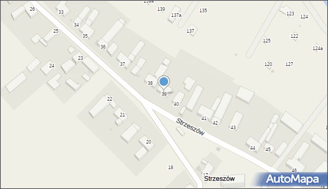 Strzeszów, Strzeszów, 39, mapa Strzeszów
