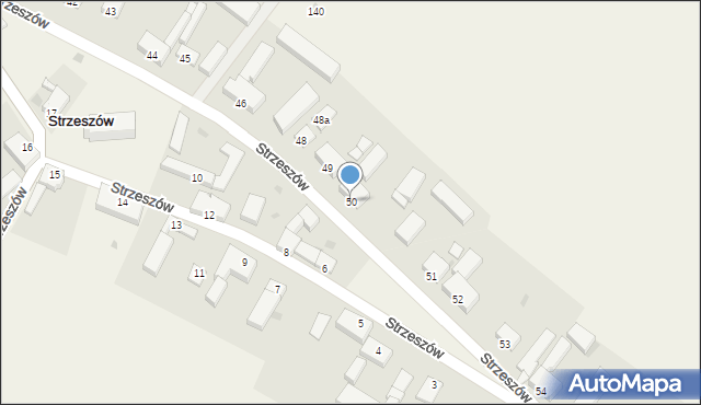 Strzeszów, Strzeszów, 50, mapa Strzeszów