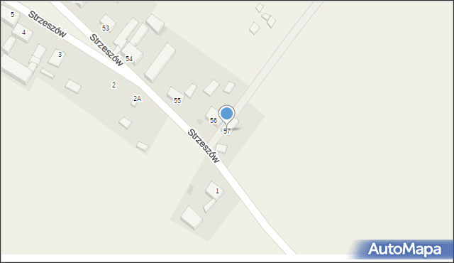 Strzeszów, Strzeszów, 57, mapa Strzeszów