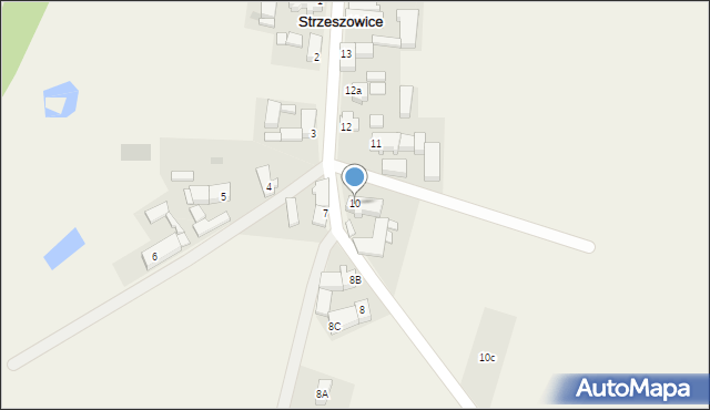 Strzeszowice, Strzeszowice, 10, mapa Strzeszowice