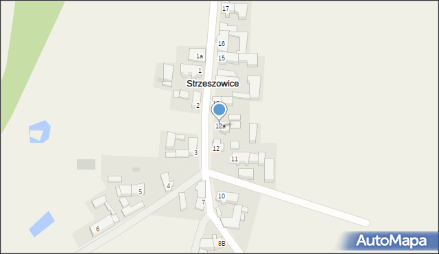 Strzeszowice, Strzeszowice, 12a, mapa Strzeszowice