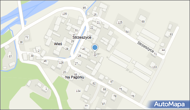 Strzeszyce, Strzeszyce, 12, mapa Strzeszyce