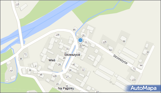 Strzeszyce, Strzeszyce, 22, mapa Strzeszyce