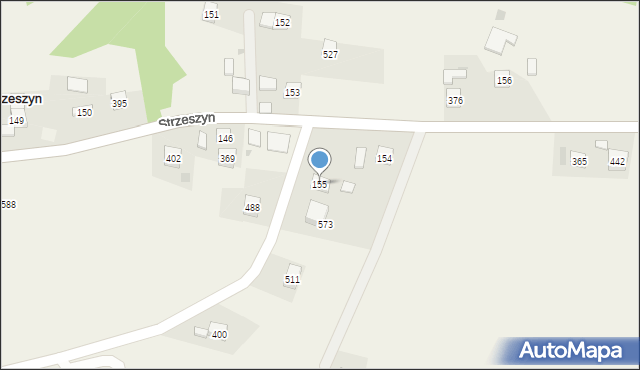 Strzeszyn, Strzeszyn, 155, mapa Strzeszyn