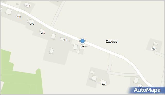 Strzeszyn, Strzeszyn, 207, mapa Strzeszyn