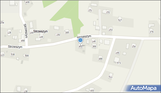 Strzeszyn, Strzeszyn, 402, mapa Strzeszyn