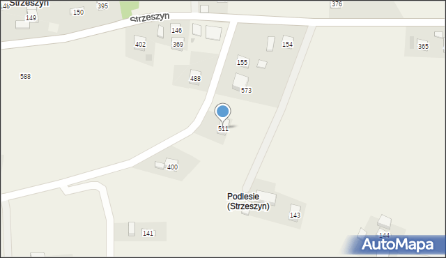 Strzeszyn, Strzeszyn, 511, mapa Strzeszyn