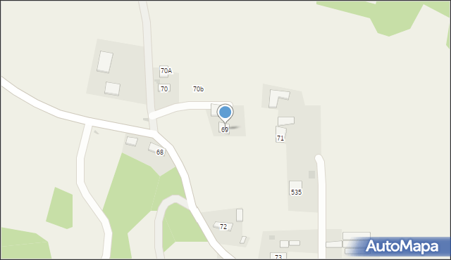 Strzeszyn, Strzeszyn, 69, mapa Strzeszyn