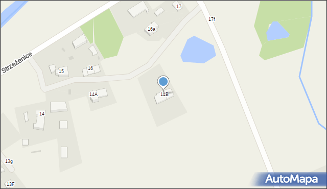 Strzeżenice, Strzeżenice, 14B, mapa Strzeżenice