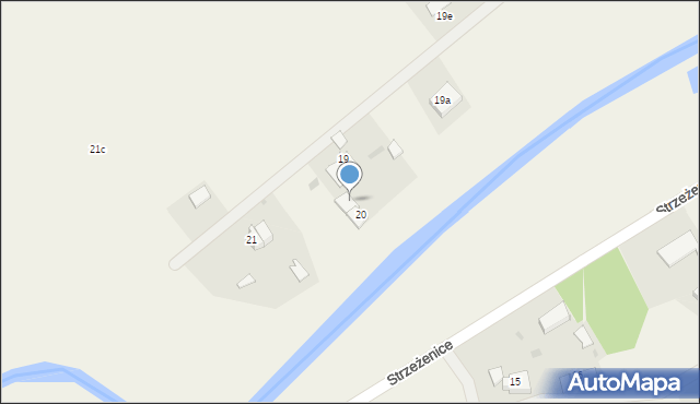 Strzeżenice, Strzeżenice, 20A, mapa Strzeżenice