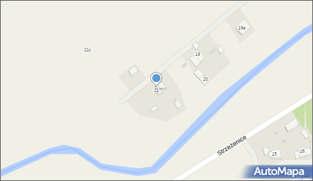 Strzeżenice, Strzeżenice, 21, mapa Strzeżenice